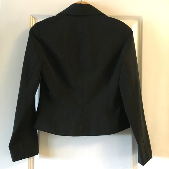 Vintage Made in Canada Black Scuba Semi Cropped Blazer - Picture 2 of 15